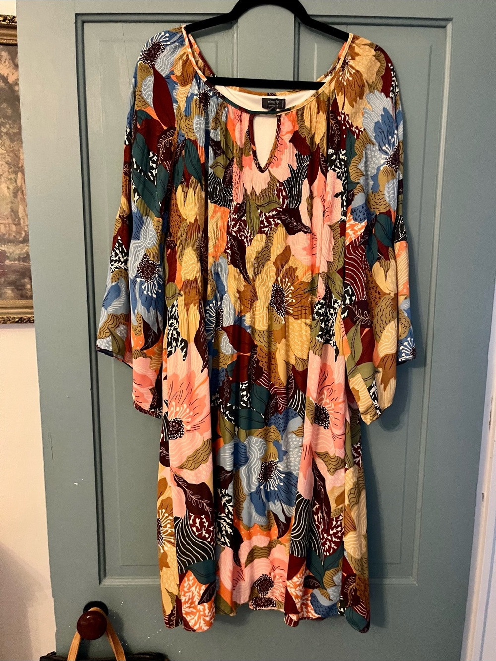 Boho Floral Multicolor Knee-Length Dress